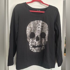 Express Sequin Skull sweatshirt